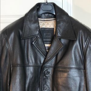 Men’s genuine leather car coat